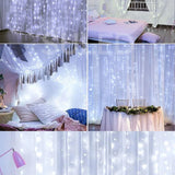 3X3 Metre Beyaz Usb & Kumandalı Tel Perde Led Dekor Lamba