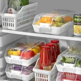 ŞEFFAF PLASTİK KAPAKLI BUZDOLABI ORGANİZERİ