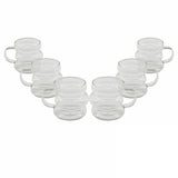 6 PARÇA 3 BOĞUMLU ŞERİTLİ KAHVE YANI CAM BARDAK