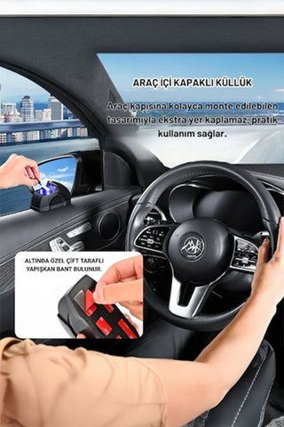 Araç İçi Küllük Metal Hazneli Kayar Kapaklı