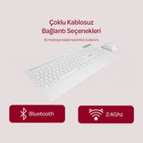 EVEREST BEYAZ KABLOSUZ KLAVYE & MOUSE SETİ