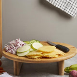 PABLITO YUVARLAK AYAKLI BAMBU AHŞAP KESİM PANOSU