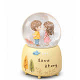 ORTA BOY & 8CM PİLLİ & IŞIKLI MÜZİKLİ CAM KAR KÜRESİ