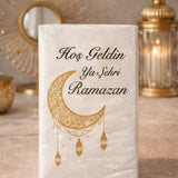 25 li Hoş Geldin Ramazan Yazılı Konuşan Sunumluk Dekoratif Motto Peçete