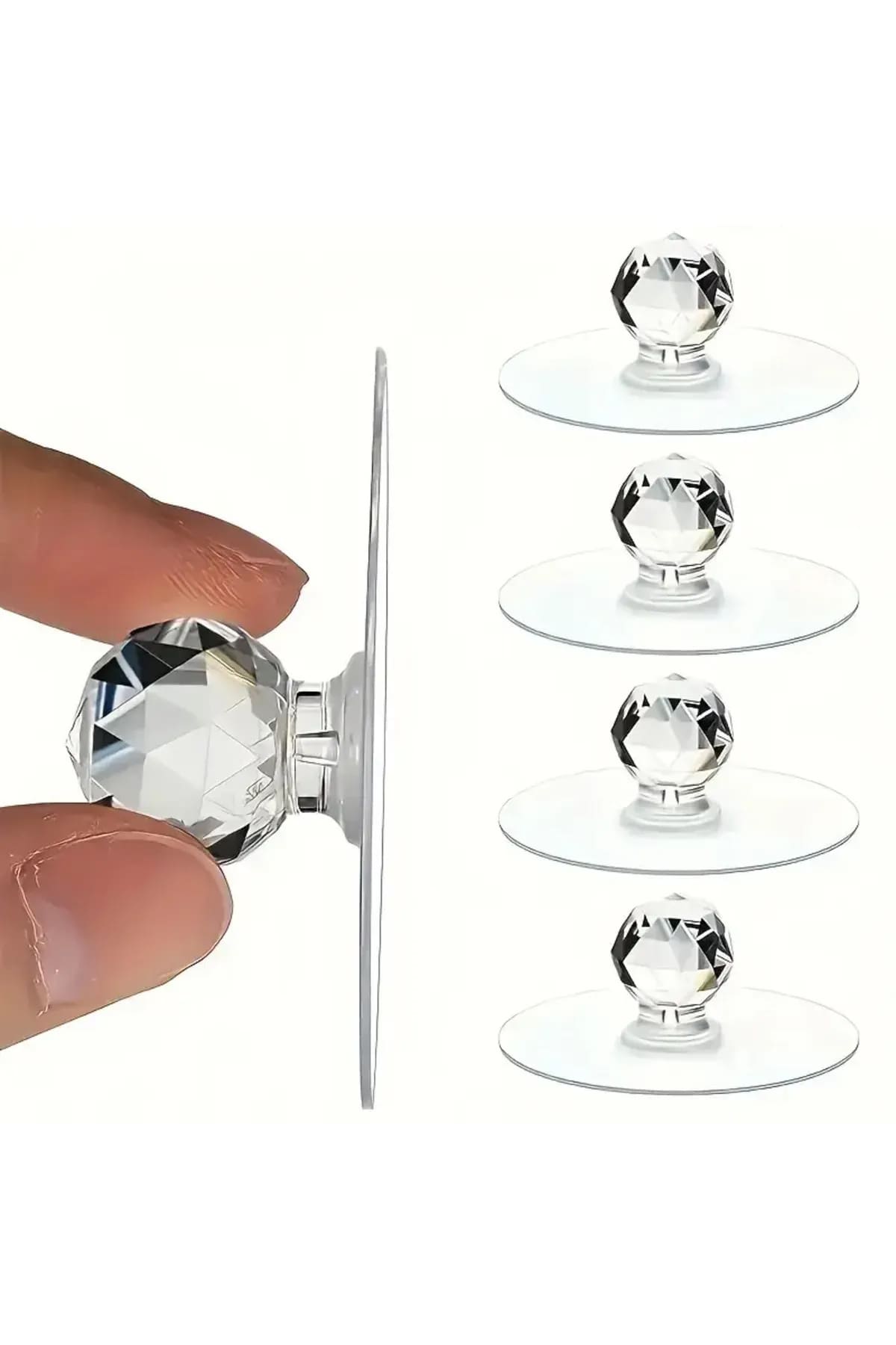 💎4 LÜ KRİSTAL TUTACAK KULP - dibidip 