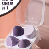 💜4 LÜ STANDLI MOR MAKYAJ SÜNGER SETİ - dibidip 
