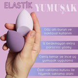 💜4 LÜ STANDLI MOR MAKYAJ SÜNGER SETİ - dibidip 