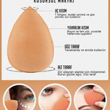 🧽4 LÜ STANDLI SARI MAKYAJ SÜNGER SETİ - dibidip 