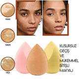 🧽4 LÜ STANDLI SARI MAKYAJ SÜNGER SETİ - dibidip 