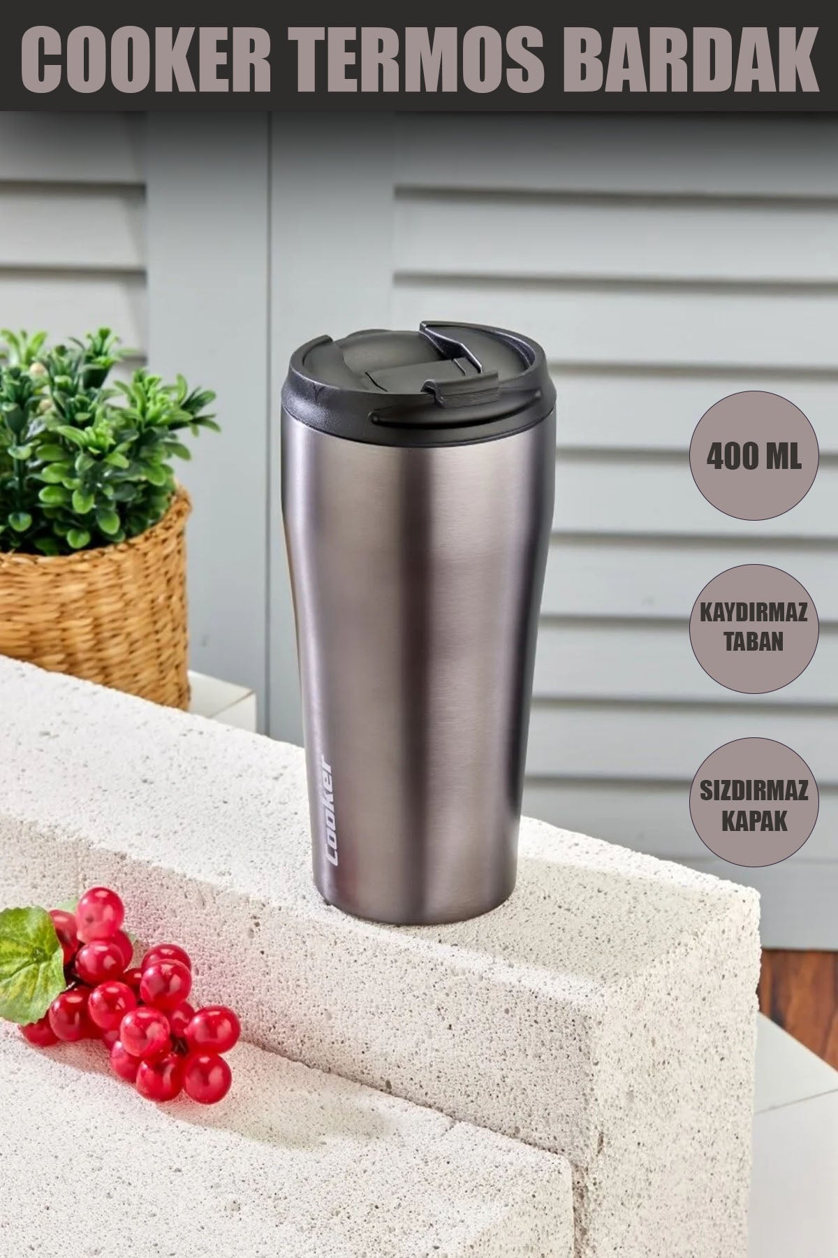 COOKER 400 ML MUG TERMOS BARDAK