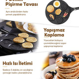 7 BÖLMELİ EMOJİLİ DÖKÜM PANKEK TAVA