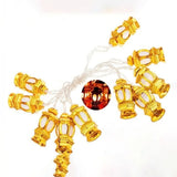 KUBBE 2 MT GOLD METAL PİLLİ DEKORATİF RAMAZAN LED IŞIK & LAMBA