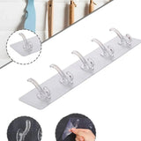 Yapışkanlı Şeffaf Duvar Askısı Banyo Mutfak Düzenleyici Pratik Askılık