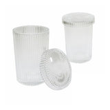 ÇİZGİLİ KAPAKLI CAM BARDAK