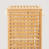 İBİCO  AHŞAP BAMBU KİRLİ ÇAMAŞIR SEPETİ