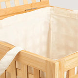 İBİCO  AHŞAP BAMBU KİRLİ ÇAMAŞIR SEPETİ