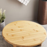 PABLITO YUVARLAK AYAKLI BAMBU AHŞAP KESİM PANOSU