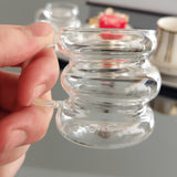 6 PARÇA 3 BOĞUMLU ŞERİTLİ KAHVE YANI CAM BARDAK