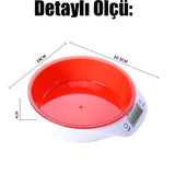 Hazneli Mutfak Tartısı Dijital Lcd Ekranlı Terazi 5 Kg Kapasiteli