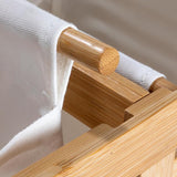 İBİCO 2 BÖLMELİ AHŞAP BAMBU KİRLİ ÇAMAŞIR SEPETİ