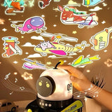 🧸EĞİTİCİ VE EĞLENCELİ ROBOT TEMALİ PROJEKTÖR GECE LAMBASI 21 FİLMLİ