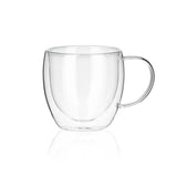 ÇİFT CİDARLI ISIYA DAYANIKLI KULPLU BOROSİLİKAT CAM BARDAK