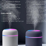 300ML MİNİ USB ŞARJ& IŞIKLI HAVA NEMLENDİRİCİ