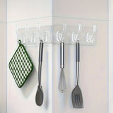 Yapışkanlı Şeffaf Duvar Askısı Banyo Mutfak Düzenleyici Pratik Askılık