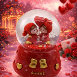 LOVE BÜYÜK BOY & 10CM PİLLİ & IŞIKLI MÜZİKLİ CAM KAR KÜRESİ