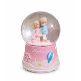 ORTA BOY & 8CM PİLLİ & IŞIKLI MÜZİKLİ CAM KAR KÜRESİ