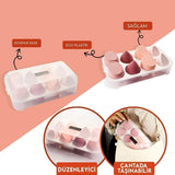 💖8 Lİ STANDLI PEMBE MAKYAJ SÜNGER SETİ - dibidip 