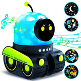 🧸EĞİTİCİ VE EĞLENCELİ ROBOT TEMALİ PROJEKTÖR GECE LAMBASI 21 FİLMLİ