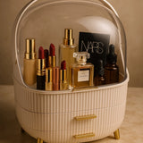 2 ÇEKMECELİ FANUSLU KOZMETİK & TAKI ORGANİZERİ