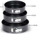 3 PARÇA METAL & KELEPÇELİ KEK KALIP SETİ