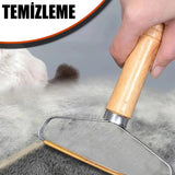 🧥AHŞAP SAPLI TİFTİK TEMİZLEYİCİ - dibidip 