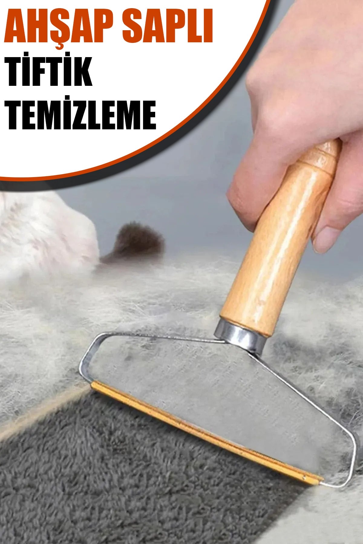 🧥AHŞAP SAPLI TİFTİK TEMİZLEYİCİ - dibidip 