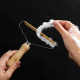 🧥AHŞAP SAPLI TİFTİK TEMİZLEYİCİ - dibidip 