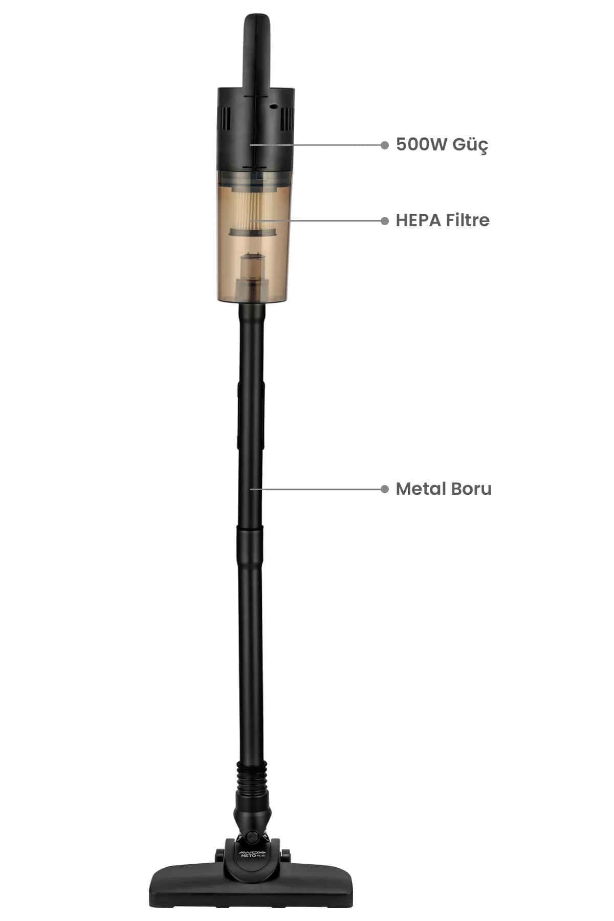 AWOX NETO VC-10 SİYAH DİKEY ELEKTRİKLİ SÜPÜRGE - dibidip 