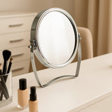 YAKUT YUVARLAK & ÇİFT TARAFLI AYAKLI MAKYAJ AYNASI