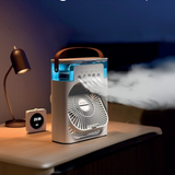 3IN1 Nemlendirici, Gece Lambası ve Soğuk Buharlı Masa Tipi Fan