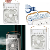 3IN1 Nemlendirici, Gece Lambası ve Soğuk Buharlı Masa Tipi Fan