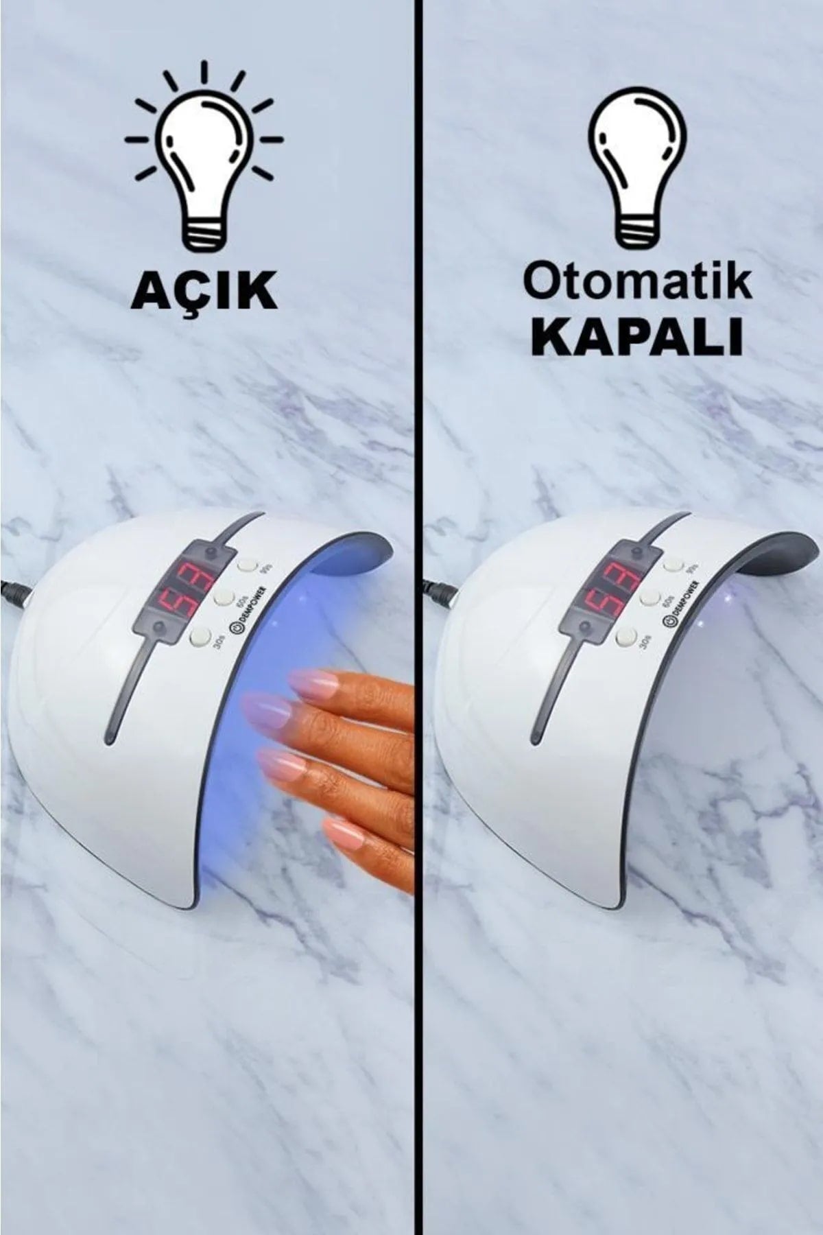 💅DİJİTAL GÖSTERGELİ OJE KURUTUCU - dibidip 