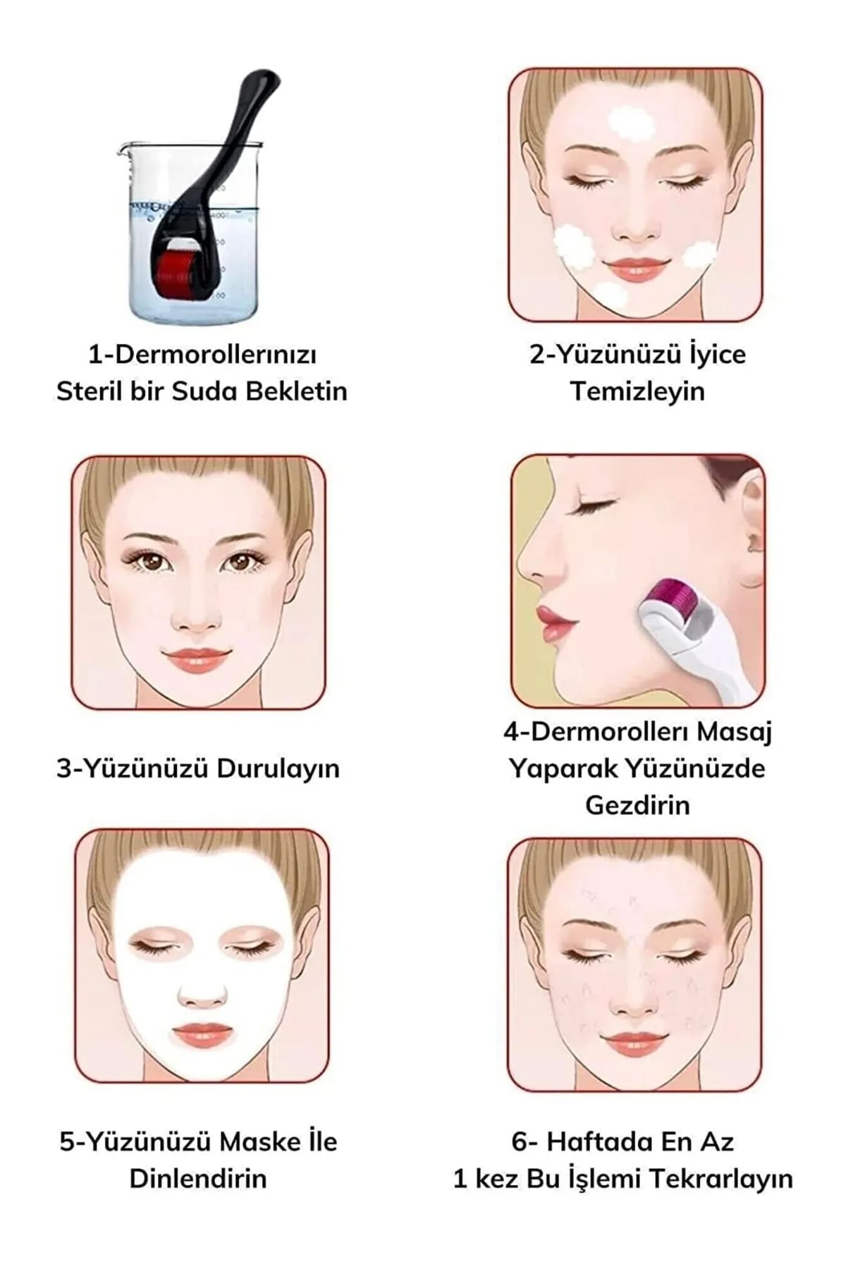 🔬DERMAROLLER CİLT MASAJ ALETİ - dibidip 