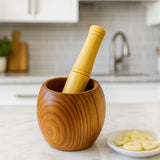 YAKUT AHŞAP BAMBU HAVAN SARIMSAK DÖVECEK