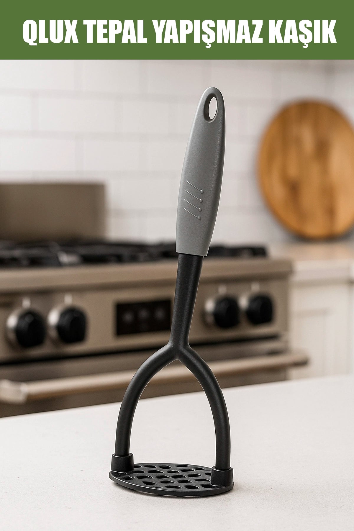 QLUX L-384 TEPAL TEFLON YAPIŞMAZ PATATES EZİCİ - dibidip 