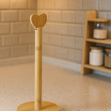 İBİCO YUVARLAK ALTLIKLI KALP BAŞLIKLI AHŞAP BAMBU KAĞIT HAVLULUK