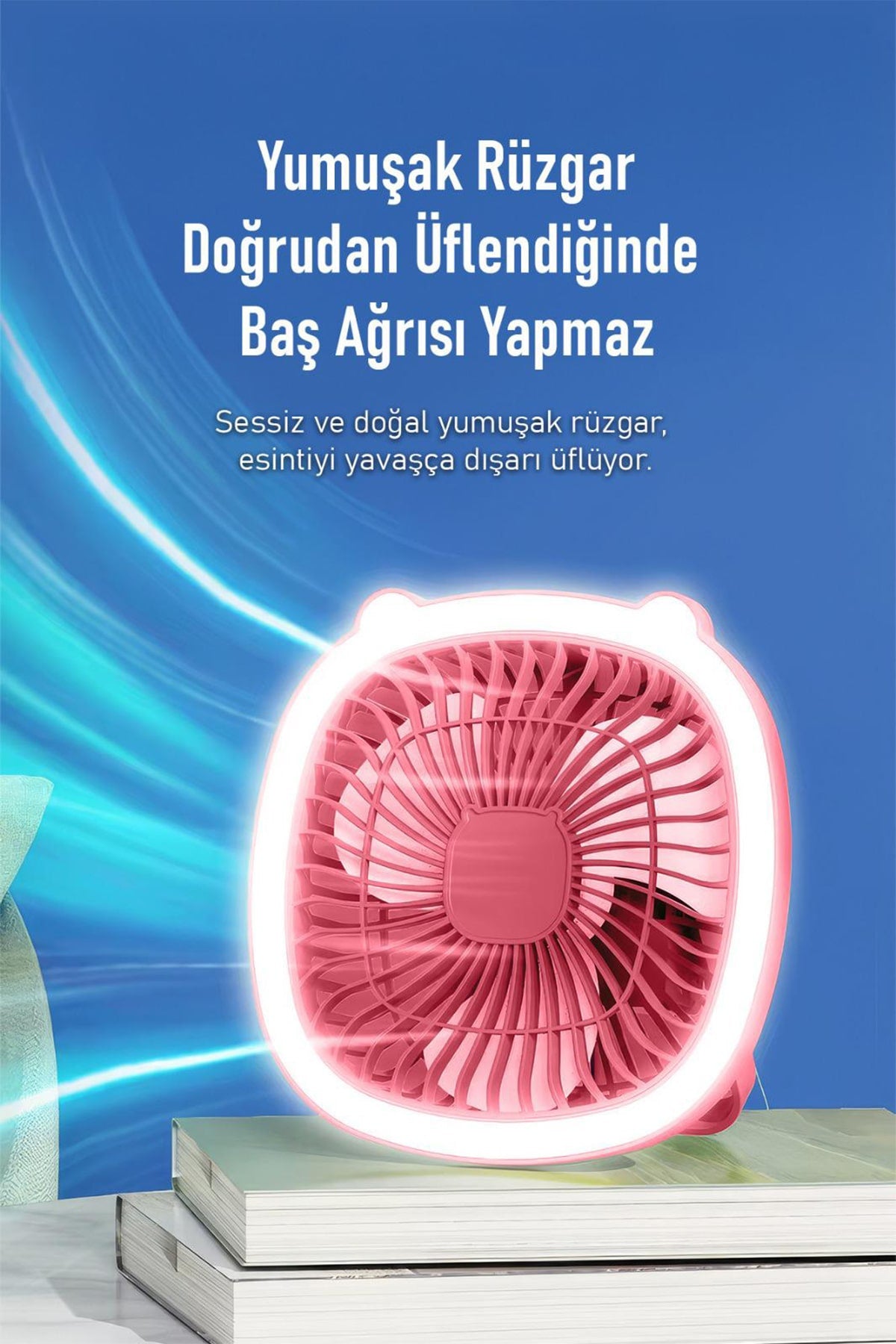 🌬️IŞIKLI MASAÜSTÜ FAN - dibidip 