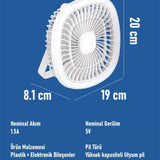 🌬️IŞIKLI MASAÜSTÜ FAN - dibidip 