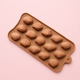 YAKUT 15 GÖZLÜ & DENİZ KABUK ŞEKİLLİ SİLİKON ÇİKOLATA KALIBI