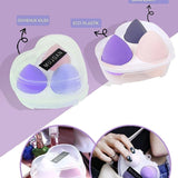 💜KALP STANDI 3 LÜ MOR MAKYAJ SÜNGERİ - dibidip 